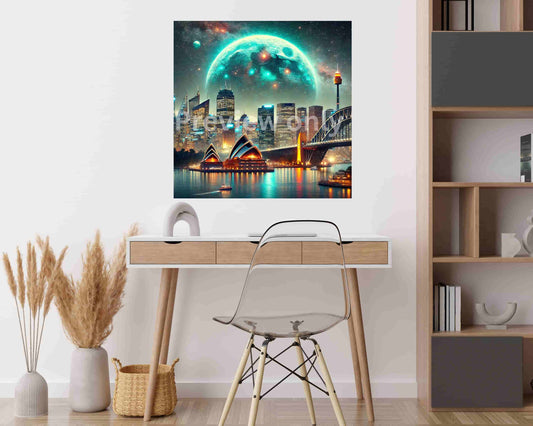 Sydney Moonlight Memory – Digital Print | Instant Download