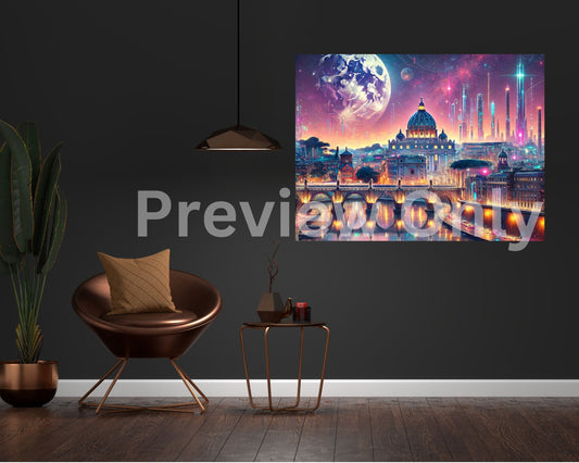 Rome Eternal Moonlight Memory – Digital Print | Instant Download