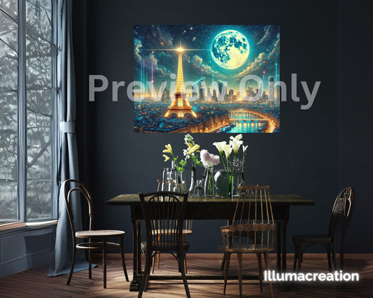 Paris Moonlight Memory – Digital Print | Instant Download
