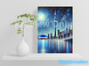 Toronto Digital Cityscape Print – Moonlight Skyline Wall Art, Instant Download