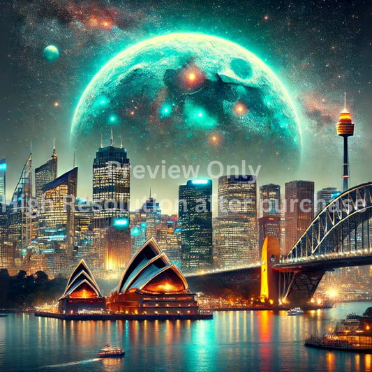 Sydney Moonlight Memory – Digital Print | Instant Download