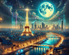 Paris Moonlight Memory – Digital Print | Instant Download